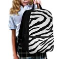 thumbnail image 3 of Uourmeti Zebra Stripe Pattern Fashionable Backpack for Adults, 17 Inch Side Pockets Durable Daypack for Daily Use Night Out, 3 of 6