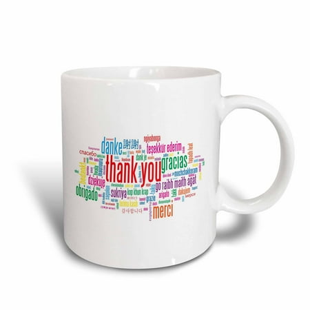 

3dRose Thank you. Merci. Gracias. - Ceramic Mug 15-ounce
