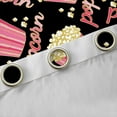 thumbnail image 4 of Manfei Cartoon Popcorn Cinema Blackout Curtains,Moive Time Curtains Pack of 2 (38x45 Each),Pink Yellow Black Window Curtains For Kids,Ultra Soft Home Decor, 4 of 6
