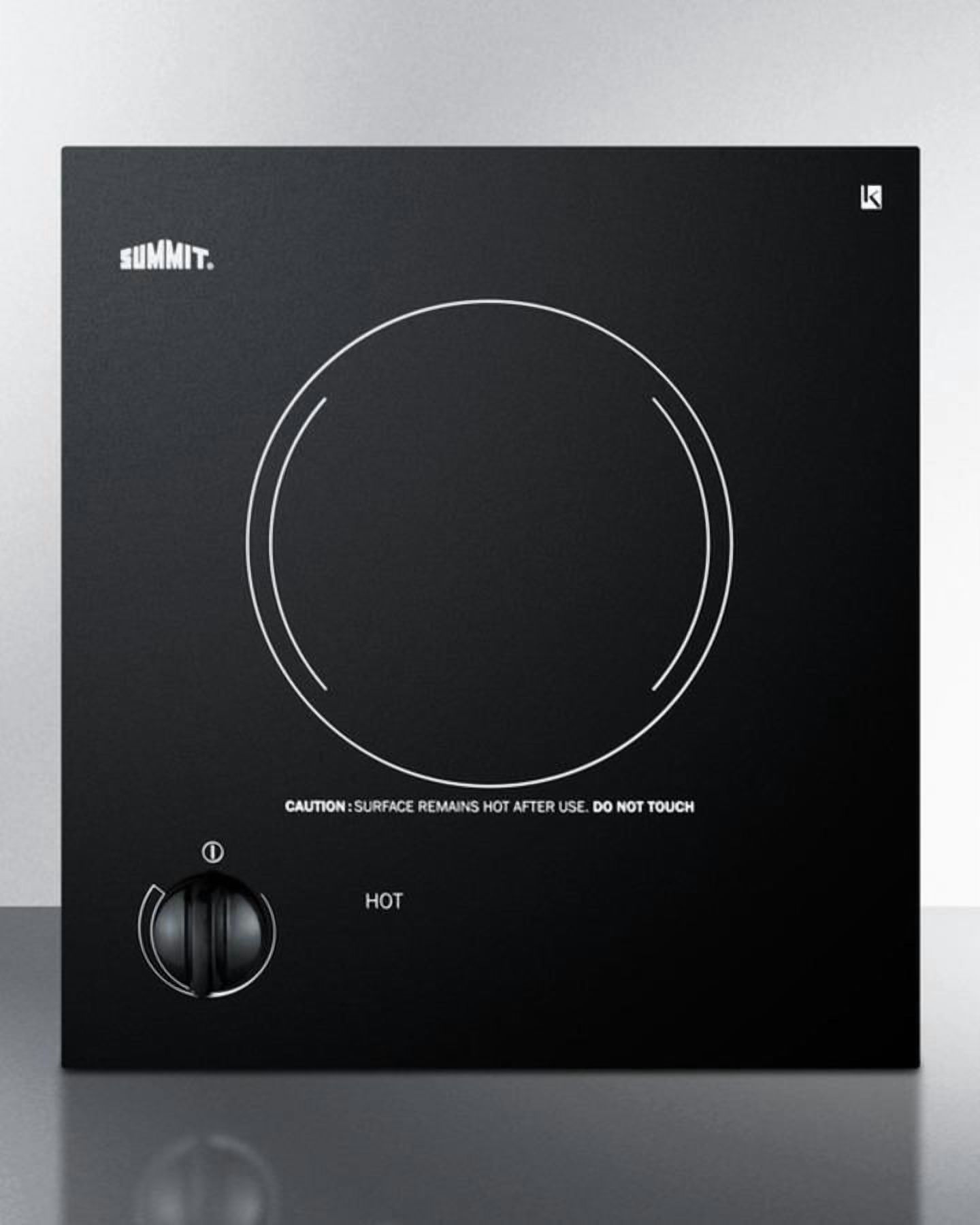 12" Wide 115V 1-Burner Radiant Cooktop