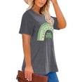 thumbnail image 2 of XCHQRTI Lucky Leaf Clover Women Shirt Plus Size T-Shirt St. Patrick's Day Graphic Top Oversized O Neck Tee, 2 of 9