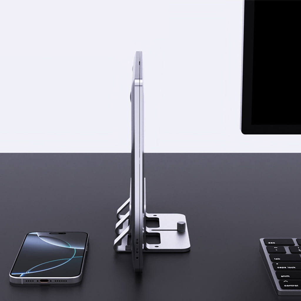 Adjustable Vertical Laptop Stand 14mm 50mm Width Space Saving Aluminum Alloy Desktop Holder for Home Office Use