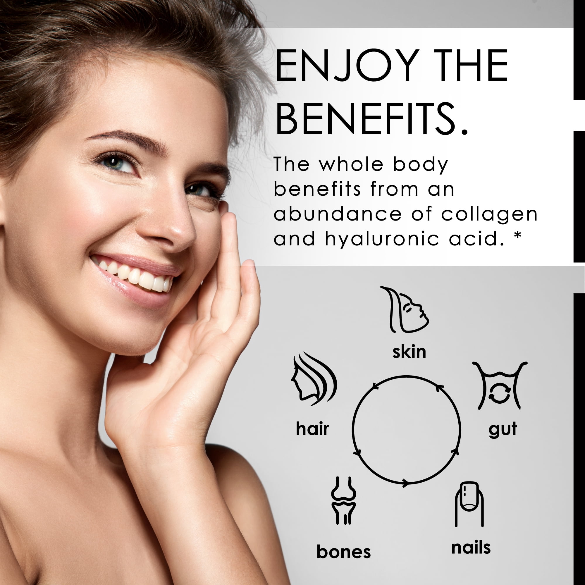 Amino Collagen C with Hyaluronic Acid (60 Servings _ 16oz 456g) - Non-GMO Marine Collagen Peptides - Hydrolyzed Powder - Unflavored - No Sugar - for Firm Skin, Hydration, Healthy Joint