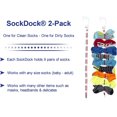 thumbnail image 3 of 2-Pack Sock Laundry Tool & Storage Hanger for Washing Drying & Storing Paired Socks, Clips & Locks, No Sorting or Matching, Foldable Closet Organizer Better Than Mesh Bag,, 3 of 7