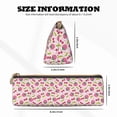 thumbnail image 4 of Naloa Strawberry And Cheery Print Leather Pencil Case - Portable Big Capacity Pencil Pouch Organizer Bag Stationery Bag for Work & Office Pencil Pen Case, 4 of 5