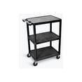 thumbnail image 2 of Luxor 3 Shelf Utility Cart with Four 4" Heavy Duty Casters Black, 2 of 2