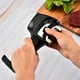 thumbnail image 3 of Accesorios para cuchillos de cocina 4 en 1: Afilador de cuchillos de 3 etapas que ayuda a reparar, restaurar, pulir cuchillas y guantes resistentes a cortes (negro), 3 of 5