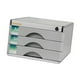 thumbnail image 2 of Archivador de escritorio con cajón, archivador empresarial multicapa con cerradura Con 3 cajones, 2 of 9