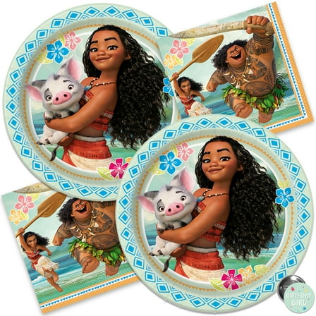 Moana Plates and Napkins - Serves 16