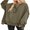 Army Green, variant on Michellecmm Women's Spring Solid Color Long Sleeve V Neck Button Up Pullover