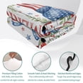thumbnail image 4 of Quilts Twin XL Size Bedding Set, 4th of July Lightweight Quilted Comforter, Independence Day American Flag Flower Wood Grain Soft Bedspread Coverlet with Pillow Covers for All Season, 68" x 98", 4 of 9