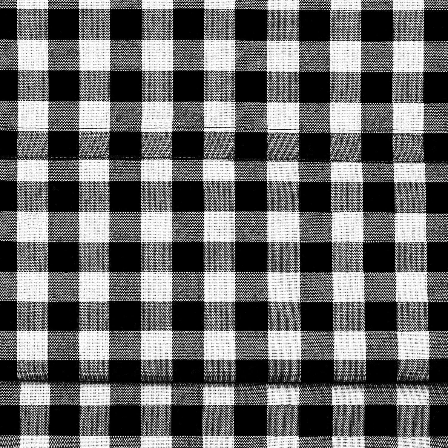 Kate Aurora Country Farmhouse Rod Pocket Buffalo Plaid Check Gingham Window Curtains - Assorted Colors & Sizes