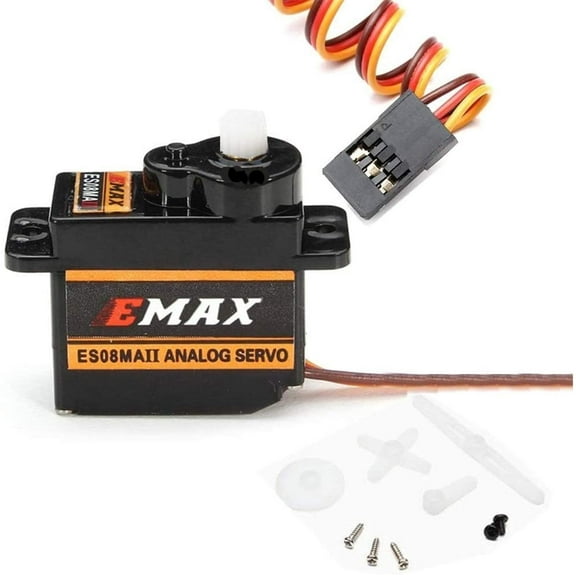 ICQUANZX Servo Motor,ES08A II Mini Gear Analog Servo Shockproof Stable Machine Compatible for RC Model