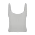thumbnail image 5 of Womens Tank Tops with Built in Bras U Neck Casual Plain Cropped Fitted Padded Sleeveless Shirt Summer Outfits, 5 of 6