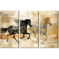 Canvas Wall Art White Brown Horse Canvas Pictures Wall Decor Farmhouse Animals Canvas Painting Rustic Artwork Canvas Prints Living Room Bedroom Bathroom Office Home Wall Decoration Unframed