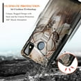 thumbnail image 3 of Nagebee Phone Case Compatible for Cricket Icon 4 with Tempered Glass Screen Protector (Full Coverage), Belt Clip Holster with Built-in Kickstand Heavy Duty Shockproof Armor Case (Deer), 3 of 5