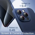 thumbnail image 4 of JETech Ultra Slim (0.35mm Thin) Case for iPhone 15 Pro Max 6.7-Inch, Camera Lens Cover, Lightweight Matte Finish PP Hard Minimalist Case, Support Wireless Charging (Blue Titanium), 4 of 6