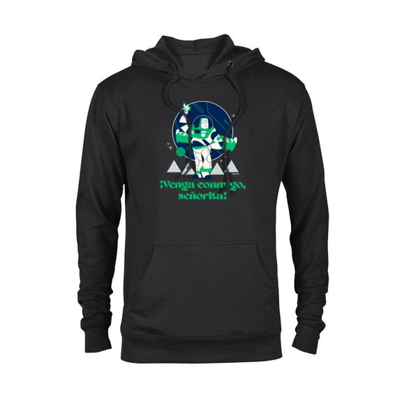 Disney and Pixar’s Toy Story Buzz Lightyear Spanish Mode - Pullover Hoodie for Adults - Customized-Black