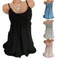 thumbnail image 4 of CAROOTU Robe à Bretelles pour Femmes Mini Débardeur en Dentelle Sans Manches Fête Été Plage Robe Courte Grande Taille, 4 of 8