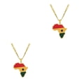 thumbnail image 4 of Maytalsory Collier Léger et Confortable avec Pendentif Africa Map Ghana 2Set, 4 of 6