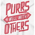 thumbnail image 2 of Crazy Cat Lady Purrs Well With Others Crewneck T Shirts Boy Girl Teen Brisco Brands M, 2 of 6