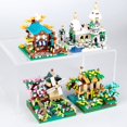 thumbnail image 4 of Four Season City, Street View, Sakura, Windmill Building Blocks, Fisherman's Cottage, Tree Assemble Bricks Toys For Kids/Boy/Children, 4 of 5