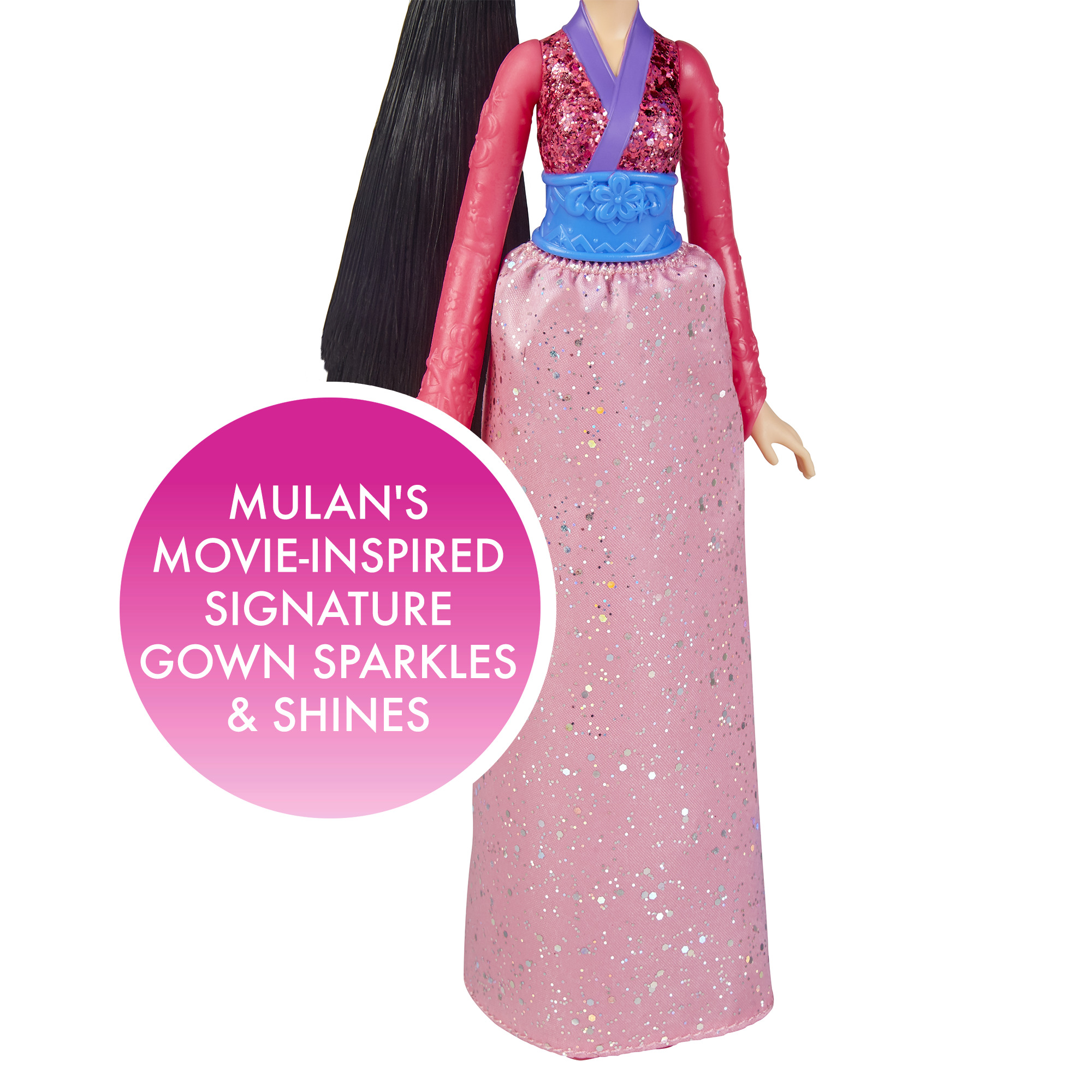 Disney Princess Royal Shimmer Mulan, with Sparkly Skirt, Tiara, Shoes, Ages 3+ - image 4 of 8