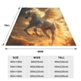 thumbnail image 3 of Zufioo Golden Winged White Horse Fleece Blanket Queen Size,Plush Bed Blanket,Ultra Soft Throw Blanket,Plush Fuzzy Cozy Blanket Perfect for Bed,Couch-40"x30", 3 of 7