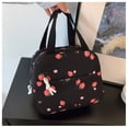 thumbnail image 4 of Weebloom Strawberry School Backpack With Lunch Box Pencil Case For Kids Girls Cute 3Pcs School Bags Set Large Capacity 3 Piece Cute Cartoon Travel Large Bookbag Elementary Middle School Black, 4 of 4