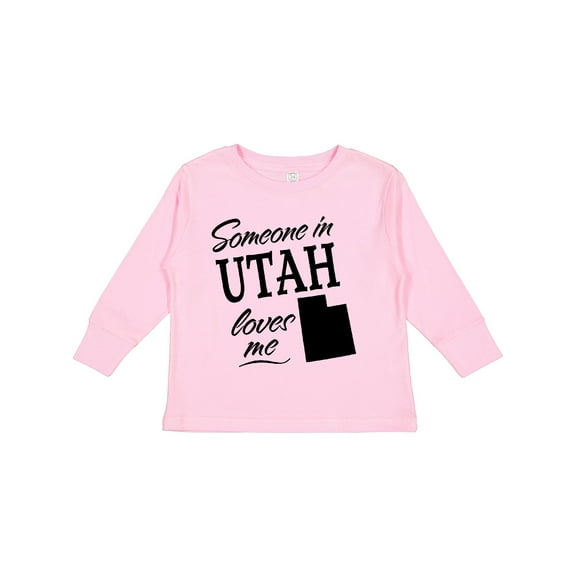 Inktastic Someone in Utah Loves Me Boys or Girls Long Sleeve Toddler T-Shirt
