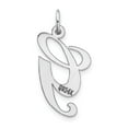 thumbnail image 4 of 14k White Gold Medium Fancy Script Letter G Initial Charm Pendant, 4 of 4