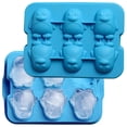 thumbnail image 1 of Silicone Tray Cute Reusable Ice Molds Maker 3D Penguin Milk Tea Cocktails Large, 1 of 2