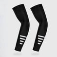 thumbnail image 2 of VONCOS Arm Sleeves Sun Sleeves UPF 50+ UV Protection Cooling Sleeves Moisture Wicking for Men Women Running Cycling Fishing Hiking Reflective Black 1 Pair,Size Free Size, 2 of 7
