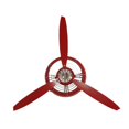 thumbnail image 3 of Escultura de pared con hélice de avión, decoración de pared, artesanía estética práctica. Rojo, 3 of 9