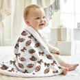 thumbnail image 3 of Football Bow White Pattern Soft Sherpa Fleece Throw Blanket, Warm Cozy Plush Blanket for Sofa Bed Couch, All Season, 30"x40", 3 of 5