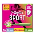 thumbnail image 1 of Tampones Playtex Sport multipack ligero, regular y super 46 unidades, 1 of 4