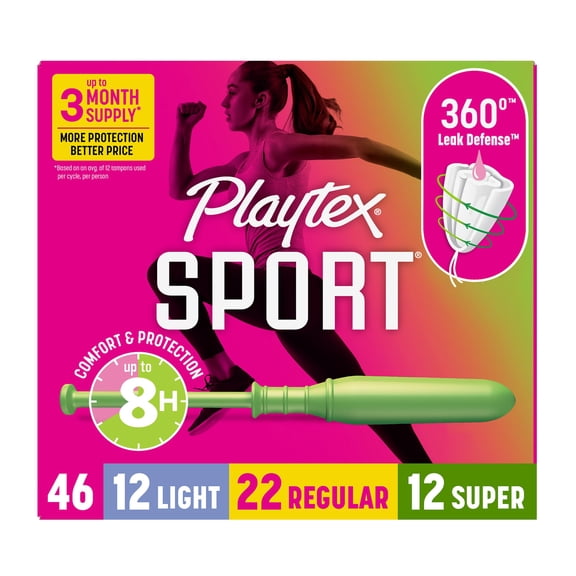 Tampones Playtex Sport multipack ligero, regular y super 46 unidades