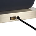 thumbnail image 4 of NOVA of California Laurel Table Lamp - Ebony Wood Finish, Weathered Brass, White Linen Shade, 4 of 11