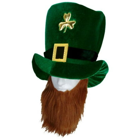 Beistle Home Indoor Decorative Accessories Plush Leprechaun Hat with Beard