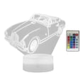 thumbnail image 2 of Lámpara de noche con ilusión de coche de carreras LED 3D, 16 colores cambiantes, regalo para niños F, 2 of 9