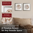 thumbnail image 5 of American Art Decor Ivory and Beige Seashell Mosaic Framed Wall Art - 11.75" x 11.75", Set of 2, 5 of 9