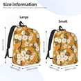 thumbnail image 2 of Rateoe White Floral and Butterflies Pattern Durable Canvas Backpack for Men & Women – Stylish & Lightweight – Adjustable Straps, Multiple Pockets – Fits 15-17 Inch LaptopsMedium, 2 of 5
