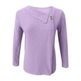 thumbnail image 4 of cfhntfmh Womens Long Sleeve Shirts Fall Trendy Hollow out Tops Casual Tunic Tops Office Blouses Spring Outfits, 4 of 5