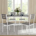 thumbnail image 3 of Luku Industrial 5 Piece Dining Table Set for 4, Space Saving Kitchen Table & Chairs, 3 of 6