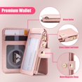 thumbnail image 3 of shiyou-Wallet, Womens Wallet Leather Keychain Wallet With Zipper Coin Pocket ID Window Wrist Strap Gift Box, Pink, Small, 3 of 4