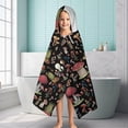 thumbnail image 6 of Red Mushroom Frog Black Pattern Hooded Bath Towel，60"x35" for Ages 3 To 12 Kids, Quick Dry Lightweight Soft Microfiber Hood Beach Towel Cover Up for Kids, 6 of 7