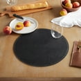 Better Homes & Gardens Persia Faux Leather Placemat, Black, 15" Round