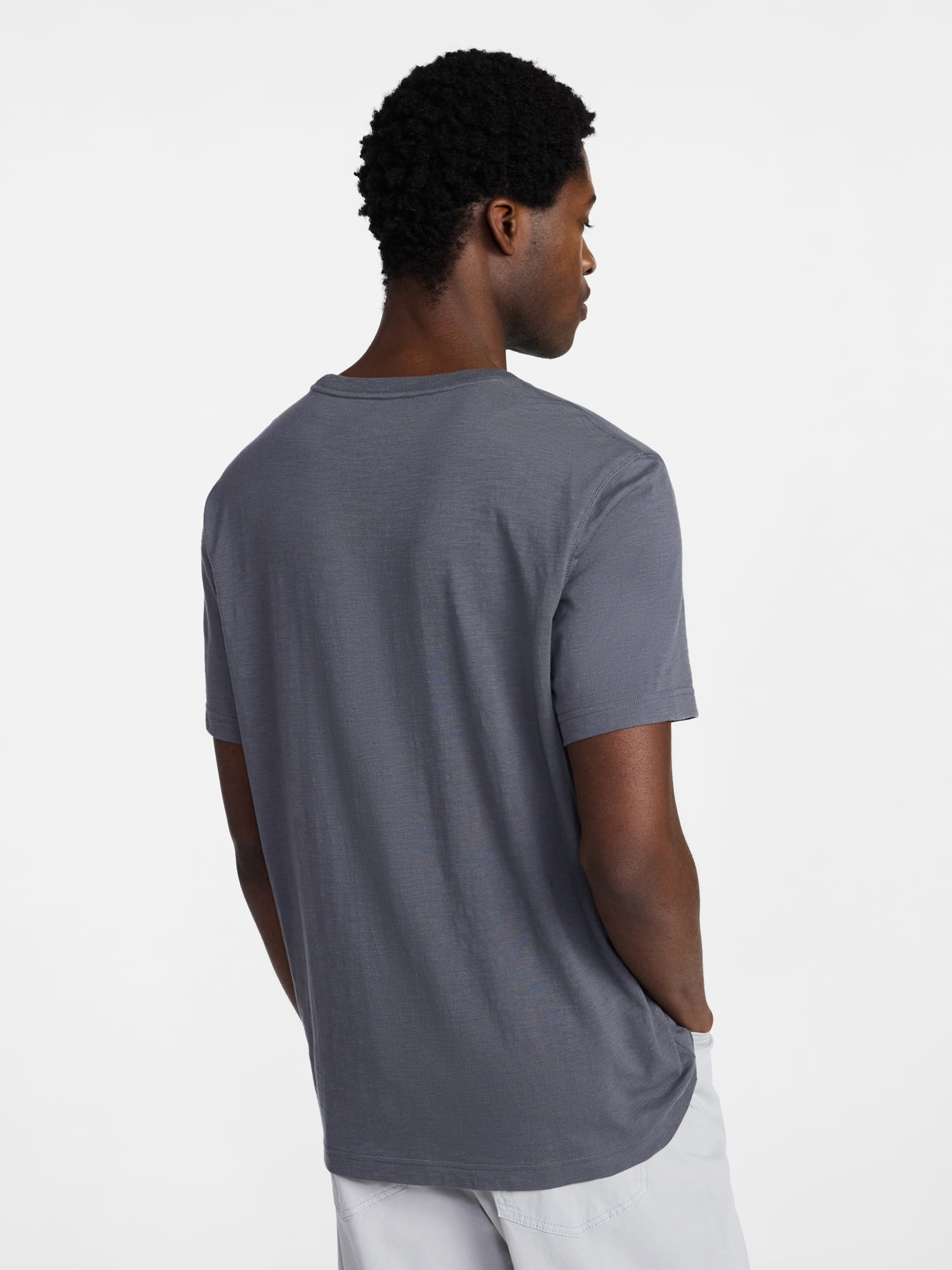George Men's and Big Men's Slub Pocket Tee with Short Sleeves, Size XS-3XL