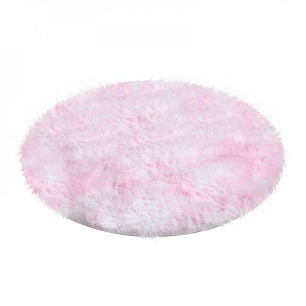 Sonbest Fluffy Colorful Round Area, Round Pink Area Rug