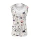 thumbnail image 4 of ICHUANYI Clearance Women Fashion Summer Sexy Fold Printed Regular Lace Sleeveless V Neck Button Top(Gray, XL) ICHUANYI WER2023080700648, 4 of 5